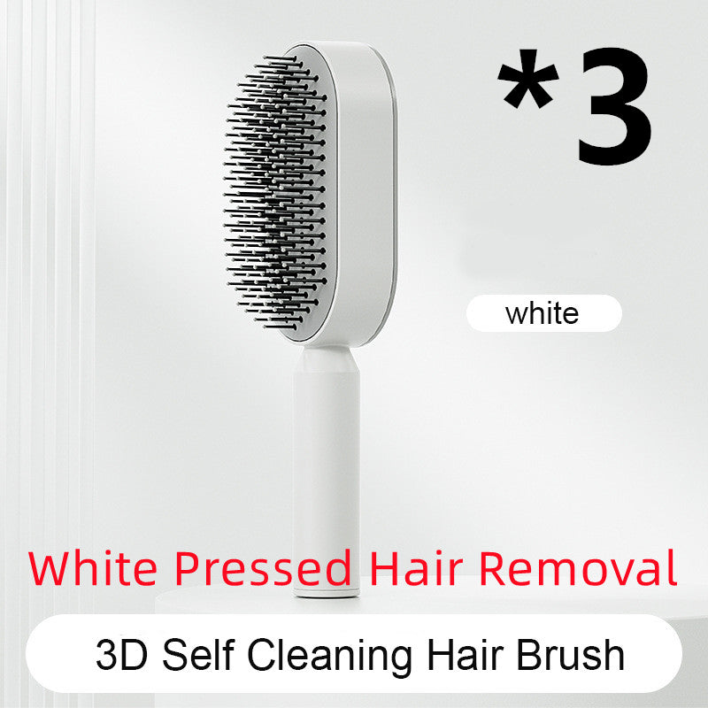 Self-Cleaning Hair Brush – Anti-Static Scalp Massage Detangling Brush for All Hair Types by Nova Shop