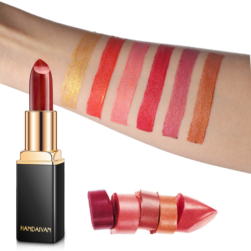 Metallic Pearlescent Lipstick – Temperature-Changing Gilt Finish Lip Color (9 Shades) by Nova Shop