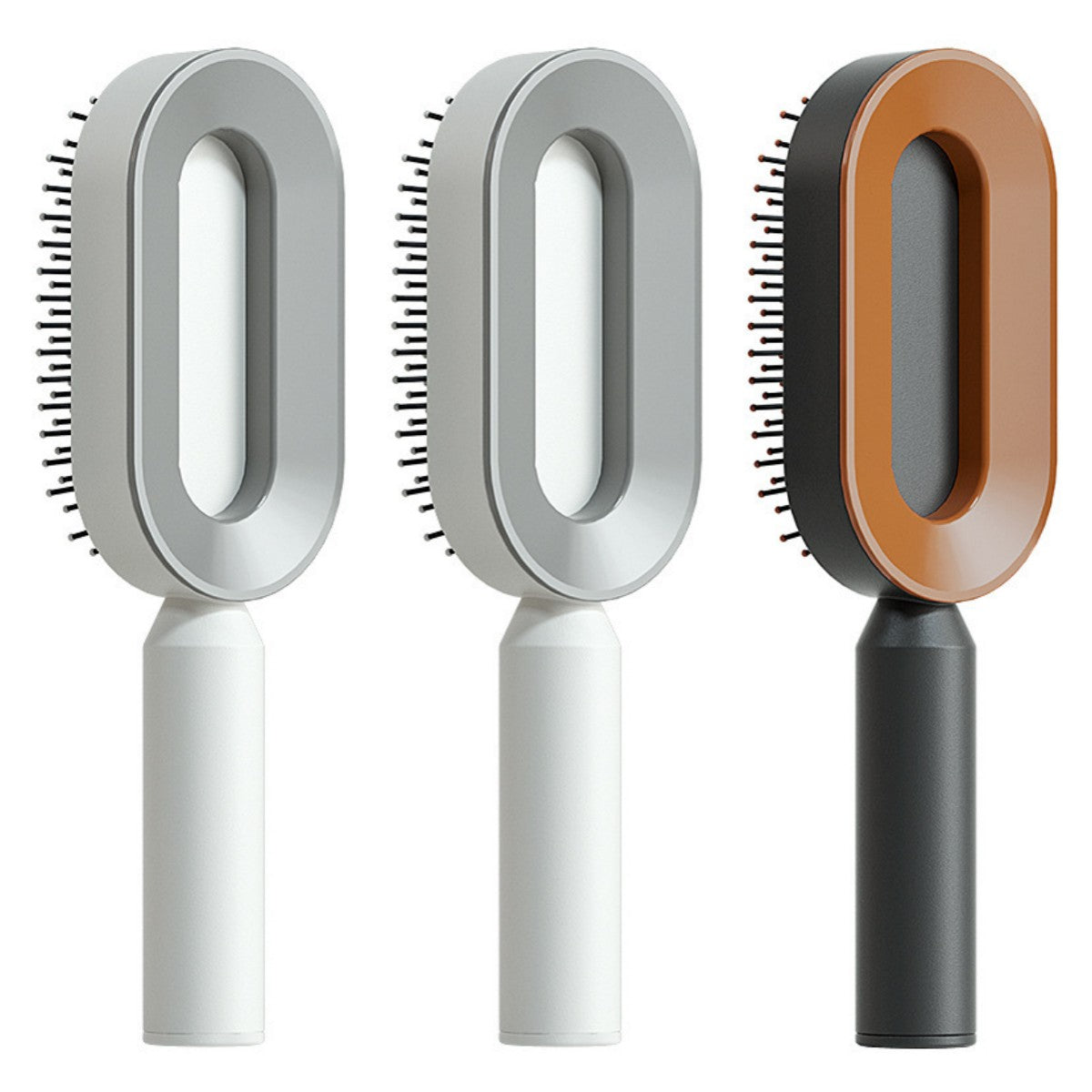 Self-Cleaning Hair Brush – Anti-Static Scalp Massage Detangling Brush for All Hair Types by Nova Shop