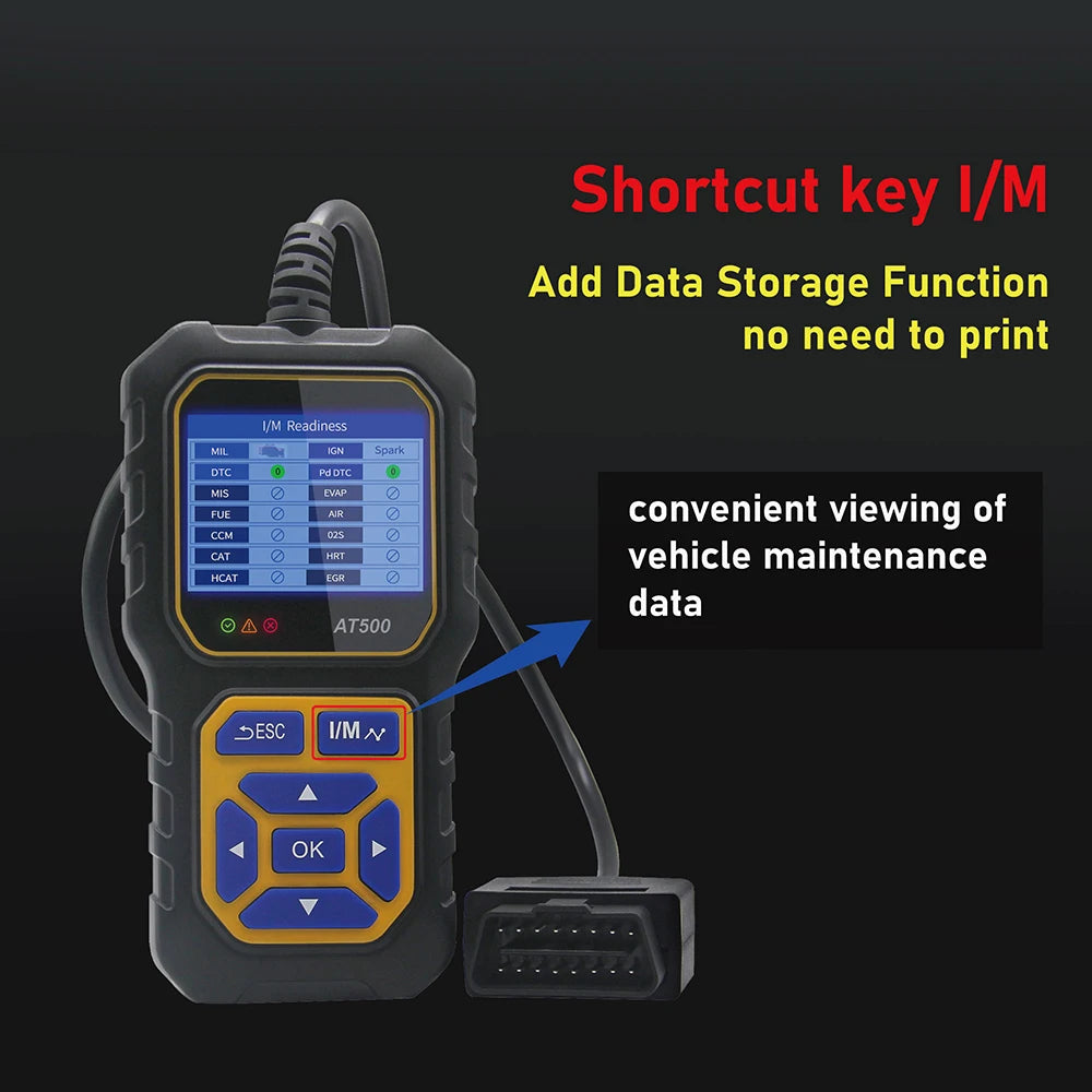 OBD2 Scanner Automotive AT500 Obd Code Reader Diagnostic Tools Read and Display Data For Universal Cars Car Check Engine Tool by Nova Shop