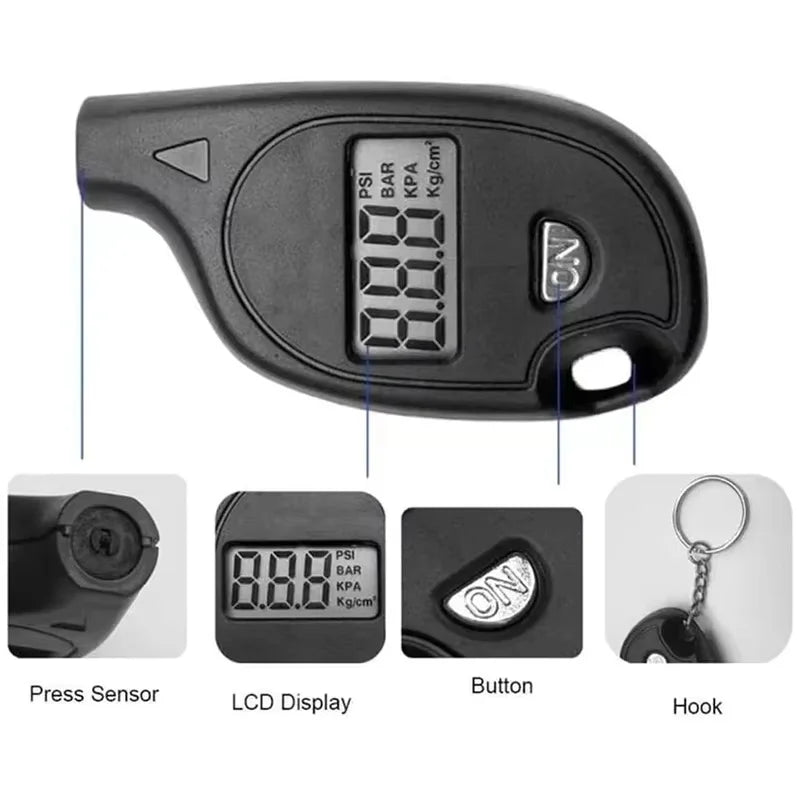 Tire Gauge Digital With LCD Display Car Tire Air Pressure Tester Meter Auto Car Motorcycle Tire Safety Alarm Testing Tools by Nova Shop