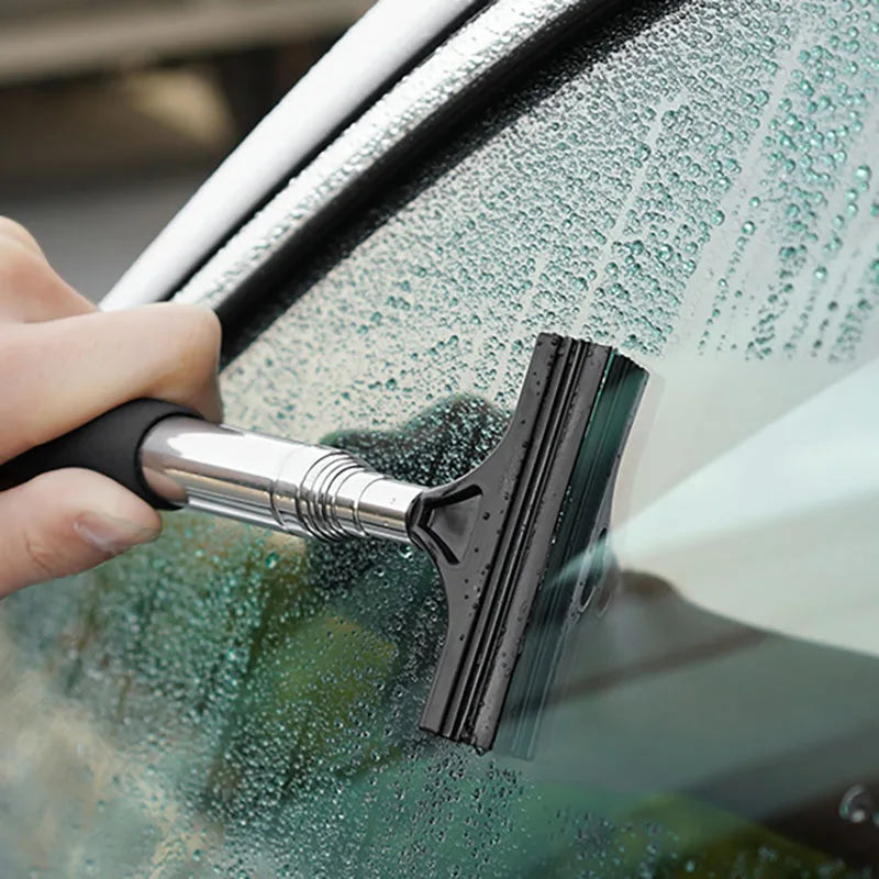 Car Rearview Mirror Wiper Cleaning Tool Auto Glass Mist Cleaner Scraper Car Accessories Handle Telescopic Window Cleaning Brush by Nova Shop