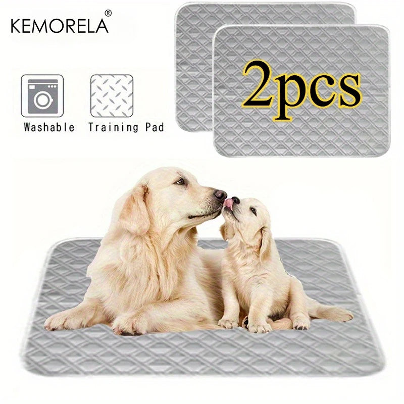 2PCS Washable Pet Training Pads - Reusable Puppy Pee Pads with Quick-Dry Surface,Leak-Proof Backing for Crate,Bed Multiple Sizes by Nova Shop