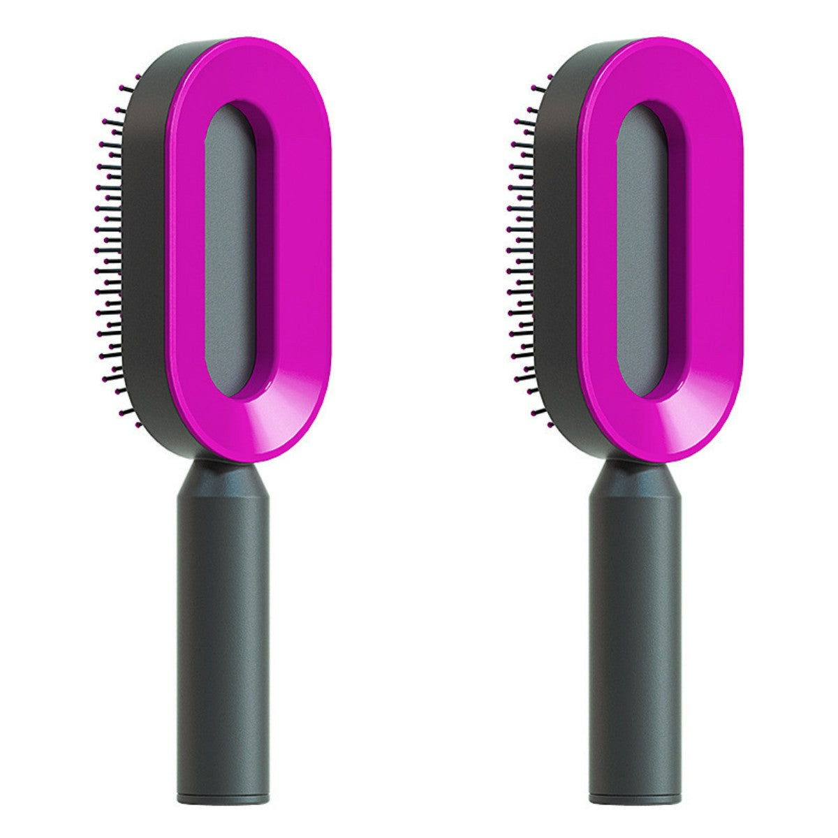Self-Cleaning Hair Brush – Anti-Static Scalp Massage Detangling Brush for All Hair Types by Nova Shop