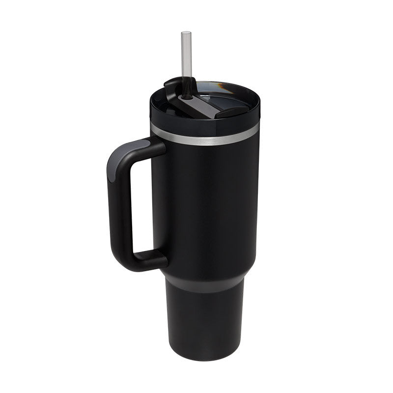 40 oz Insulated Tumbler with Handle & Straw – Stainless Steel Vacuum Travel Cup, Leak-Proof Lid by Nova Shop
