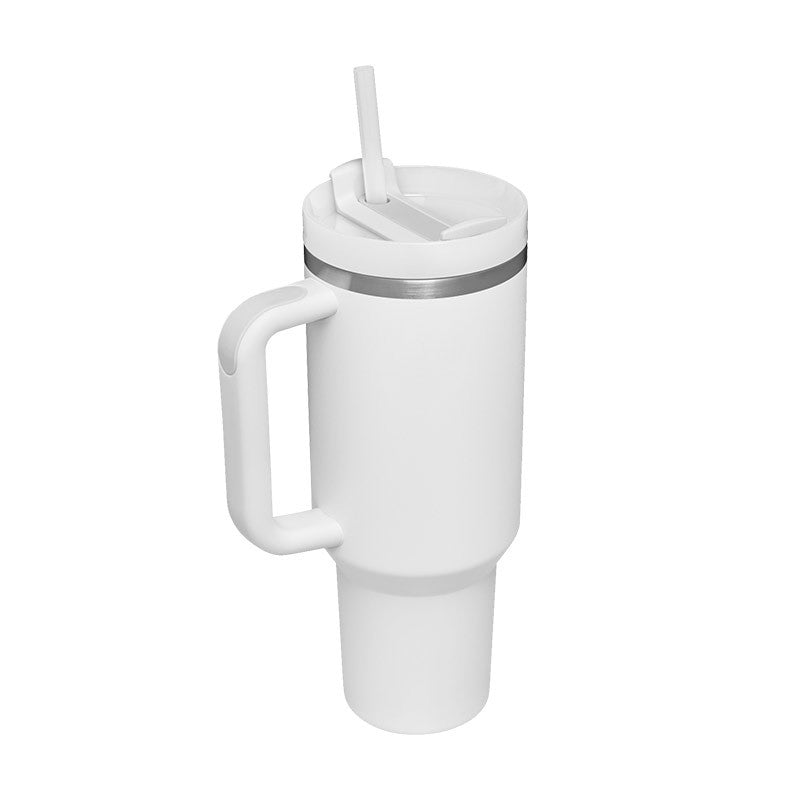 40 oz Insulated Tumbler with Handle &amp; Straw – Stainless Steel Vacuum Travel Cup, Leak-Proof Lid by Nova Shop