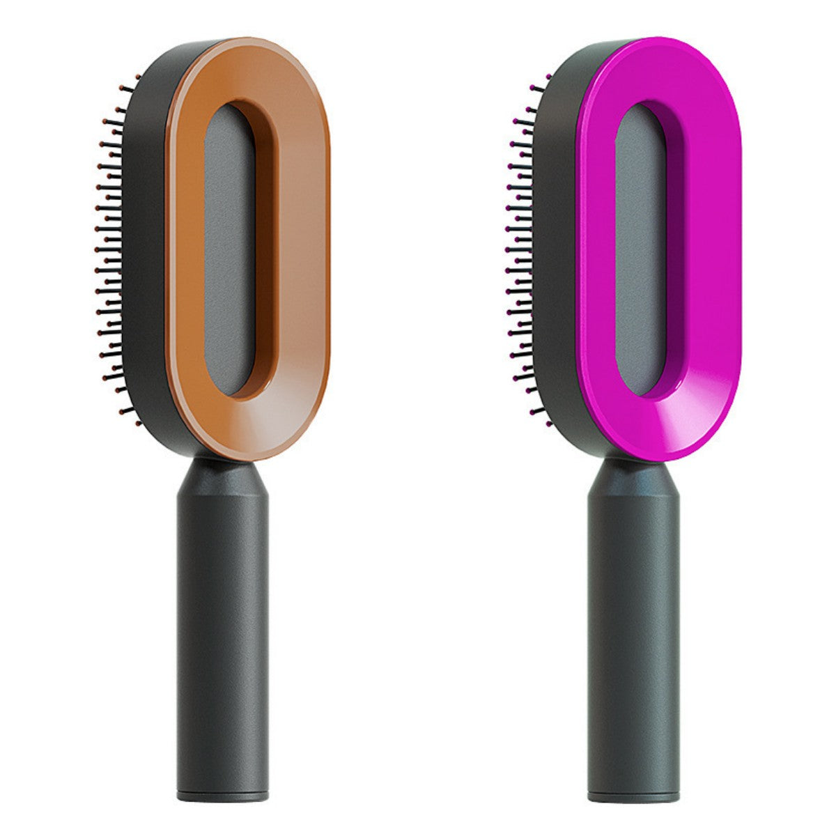 Self-Cleaning Hair Brush – Anti-Static Scalp Massage Detangling Brush for All Hair Types by Nova Shop