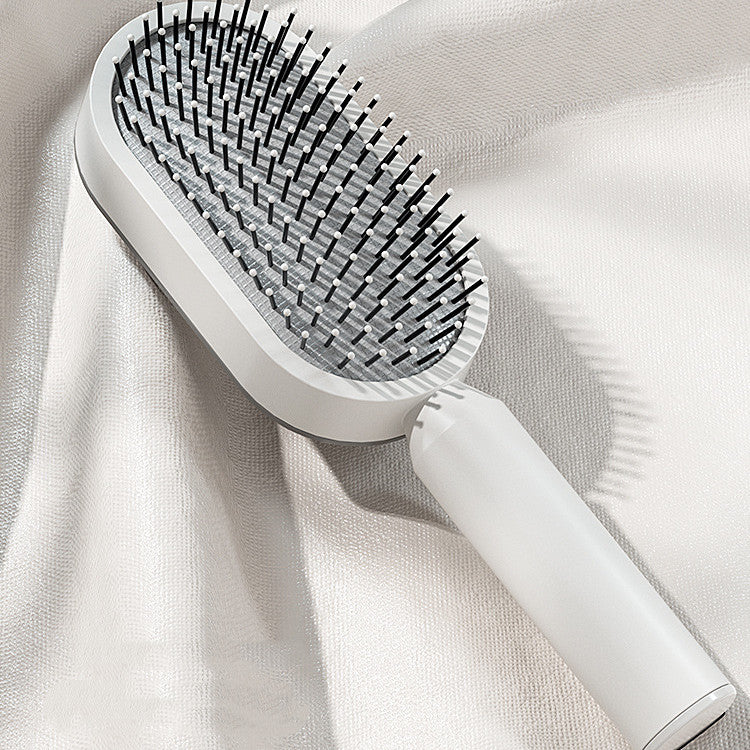 Self-Cleaning Hair Brush – Anti-Static Scalp Massage Detangling Brush for All Hair Types by Nova Shop