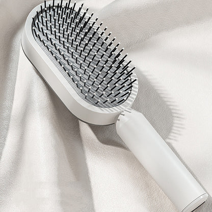 Self-Cleaning Hair Brush – Anti-Static Scalp Massage Detangling Brush for All Hair Types by Nova Shop