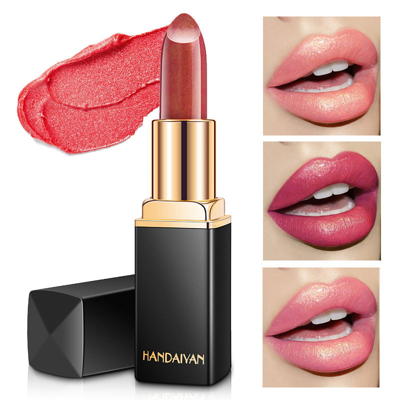Metallic Pearlescent Lipstick – Temperature-Changing Gilt Finish Lip Color (9 Shades) by Nova Shop