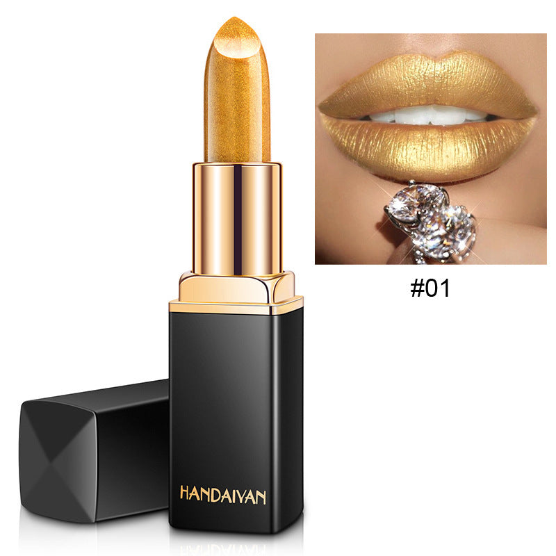 Metallic Pearlescent Lipstick – Temperature-Changing Gilt Finish Lip Color (9 Shades) by Nova Shop
