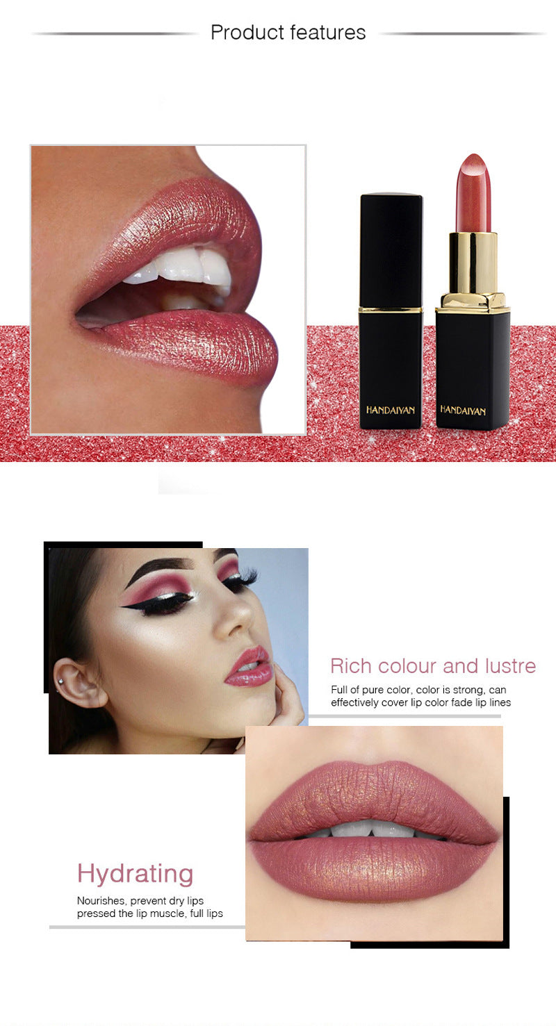Metallic Pearlescent Lipstick – Temperature-Changing Gilt Finish Lip Color (9 Shades) by Nova Shop