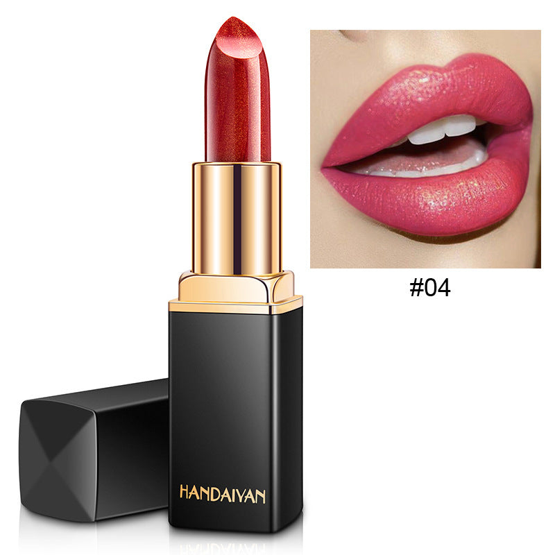 Metallic Pearlescent Lipstick – Temperature-Changing Gilt Finish Lip Color (9 Shades) by Nova Shop
