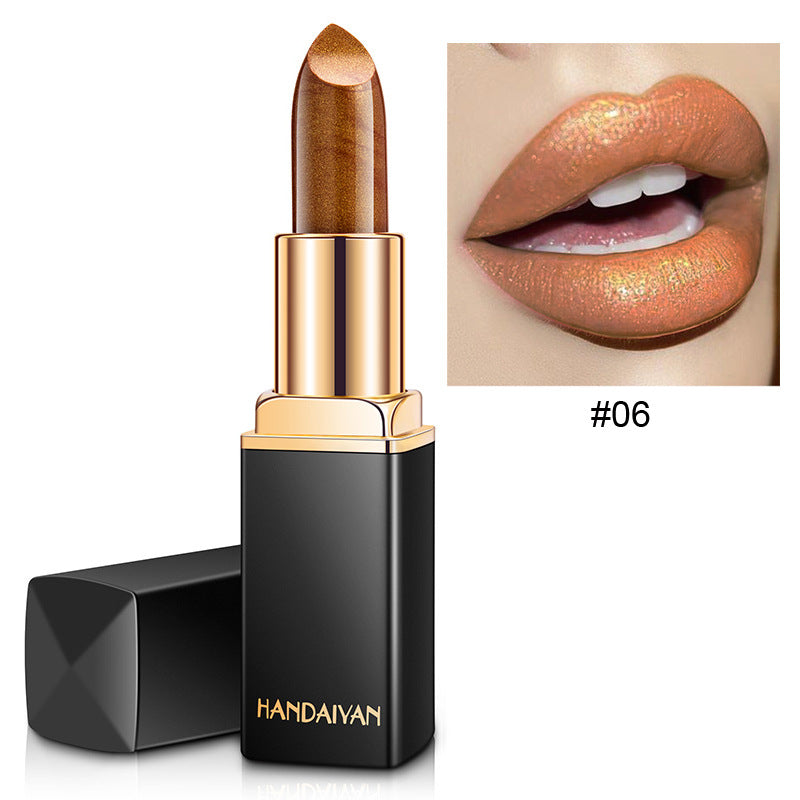 Metallic Pearlescent Lipstick – Temperature-Changing Gilt Finish Lip Color (9 Shades) by Nova Shop