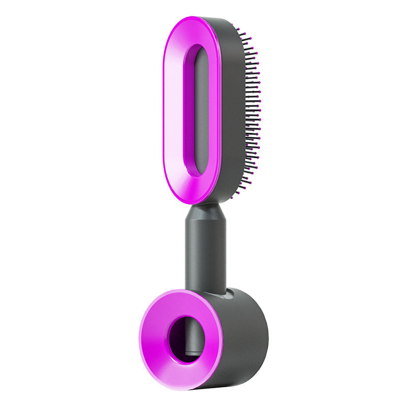 Self-Cleaning Hair Brush – Anti-Static Scalp Massage Detangling Brush for All Hair Types by Nova Shop