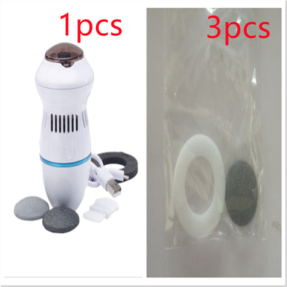 Electric Foot File &amp; Callus Remover – Rechargeable Pedicure Grinder with Vacuum Suction by Nova Shop