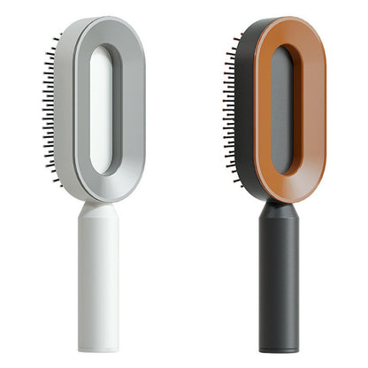 Self-Cleaning Hair Brush – Anti-Static Scalp Massage Detangling Brush for All Hair Types by Nova Shop