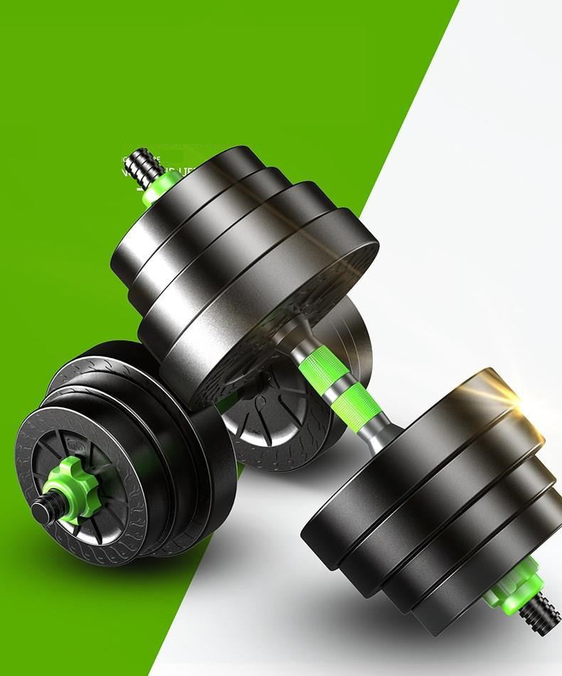 Adjustable Green Dumbbell Set – Home Gym Weight Training Equipment (10kg–40kg) by Nova Shop