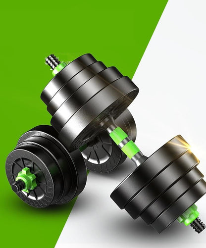 Adjustable Green Dumbbell Set – Home Gym Weight Training Equipment (10kg–40kg) by Nova Shop