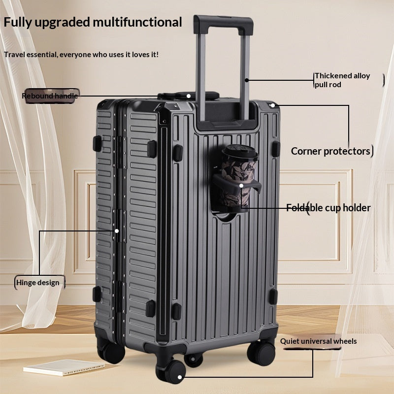 aluminum frame trolley suitcase with lock by My Store