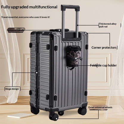 aluminum frame trolley suitcase with lock by My Store