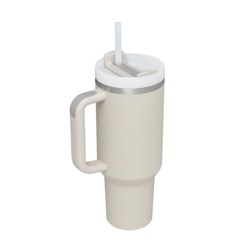 40 oz Insulated Tumbler with Handle &amp; Straw – Stainless Steel Vacuum Travel Cup, Leak-Proof Lid by Nova Shop
