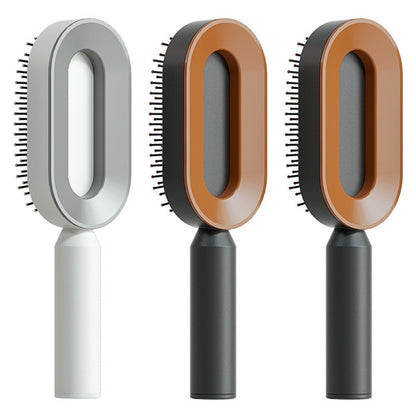 Self-Cleaning Hair Brush – Anti-Static Scalp Massage Detangling Brush for All Hair Types by Nova Shop