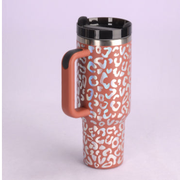40 oz Insulated Tumbler with Handle &amp; Straw – Stainless Steel Vacuum Travel Cup, Leak-Proof Lid by Nova Shop