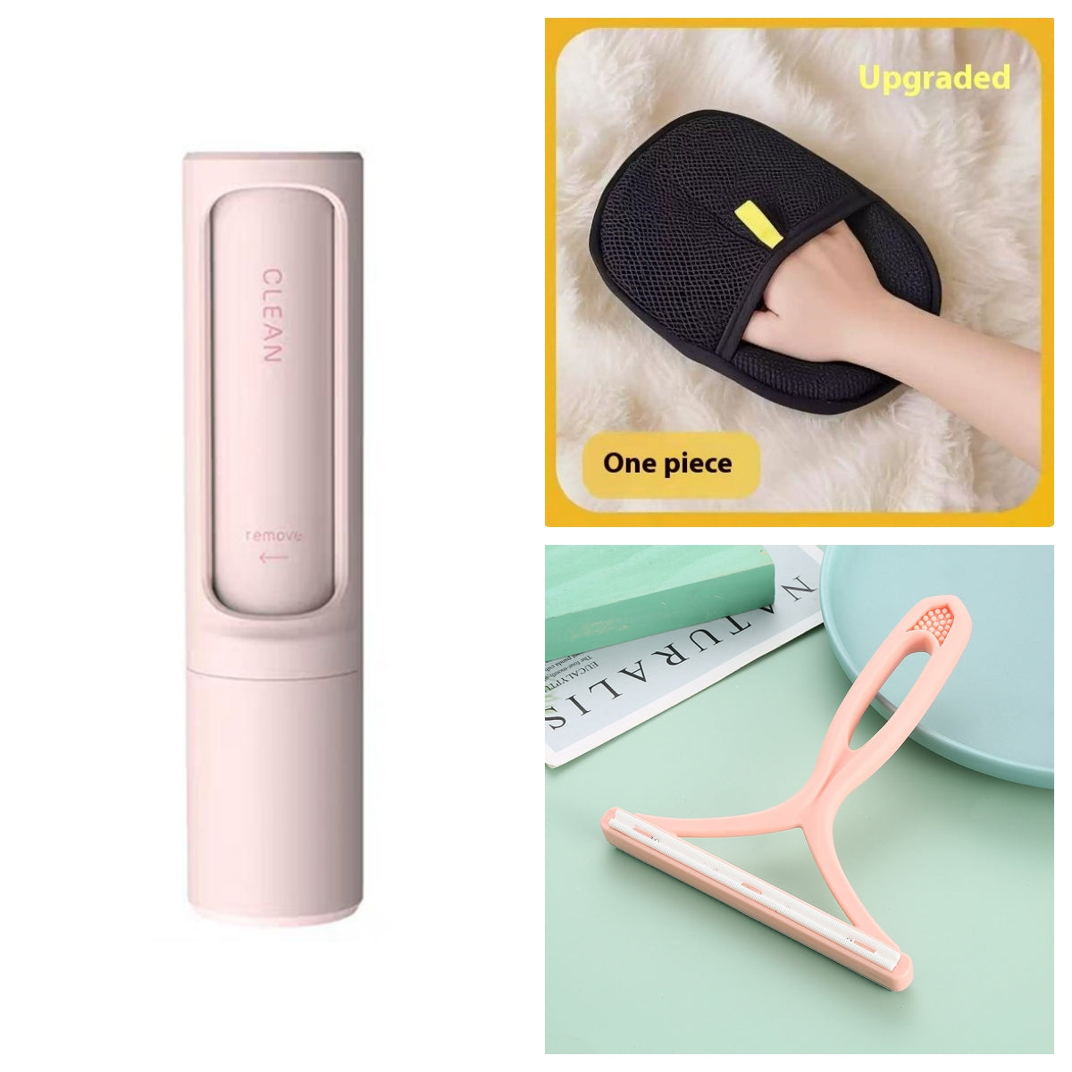 Self-Cleaning Pet Hair Remover Brush – Reusable Lint Roller for Cat &amp; Dog Fur on Furniture &amp; Clothes by Nova Shop