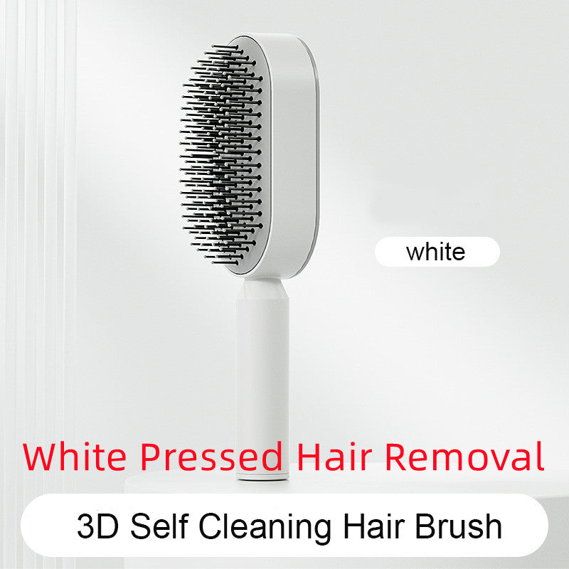 Self-Cleaning Hair Brush – Anti-Static Scalp Massage Detangling Brush for All Hair Types by Nova Shop
