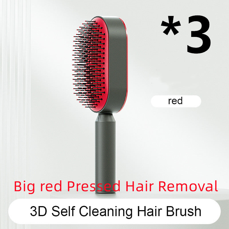 Self-Cleaning Hair Brush – Anti-Static Scalp Massage Detangling Brush for All Hair Types by Nova Shop