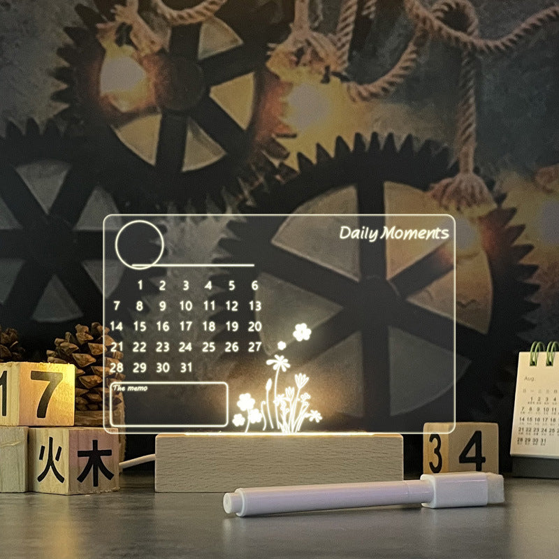 LED Acrylic Message Board Night Light – USB Glow Drawing Board with Pen, Perfect Gift by Nova Shop