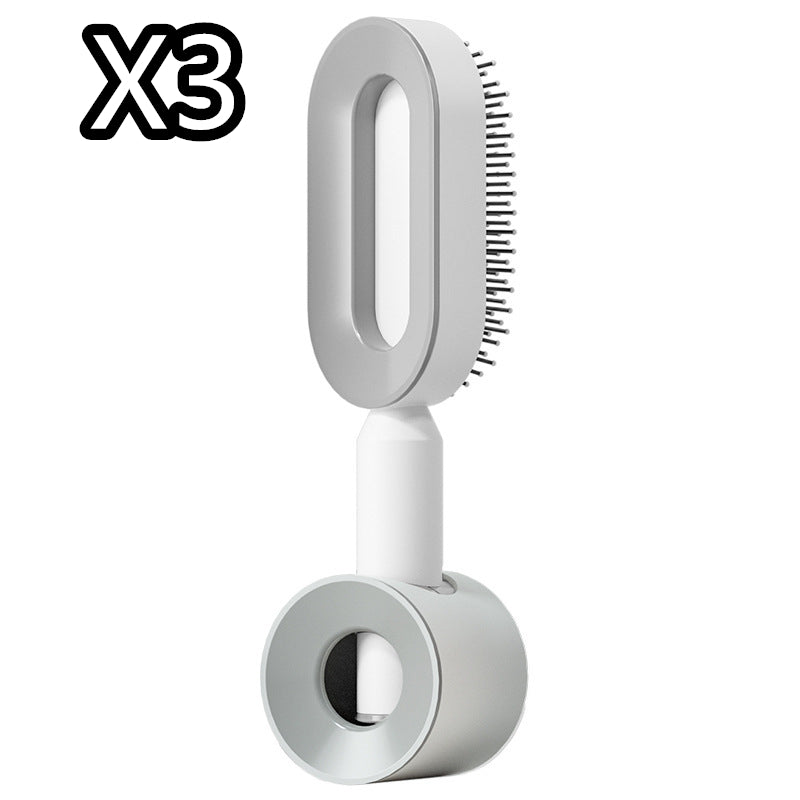 Self-Cleaning Hair Brush – Anti-Static Scalp Massage Detangling Brush for All Hair Types by Nova Shop