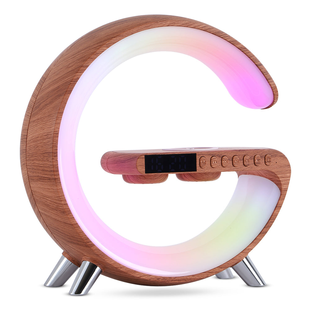 G-Shaped LED Atmosphere Lamp – Bluetooth Speaker, Wireless Charger &amp; Smart App Control Night Light by Nova Shop