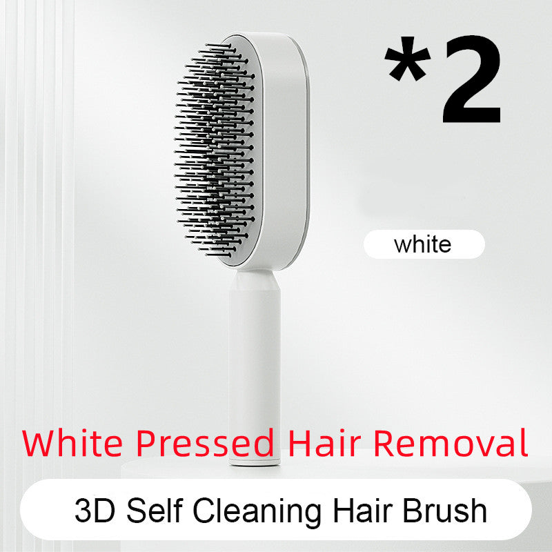 Self-Cleaning Hair Brush – Anti-Static Scalp Massage Detangling Brush for All Hair Types by Nova Shop