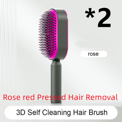 Self-Cleaning Hair Brush – Anti-Static Scalp Massage Detangling Brush for All Hair Types by Nova Shop