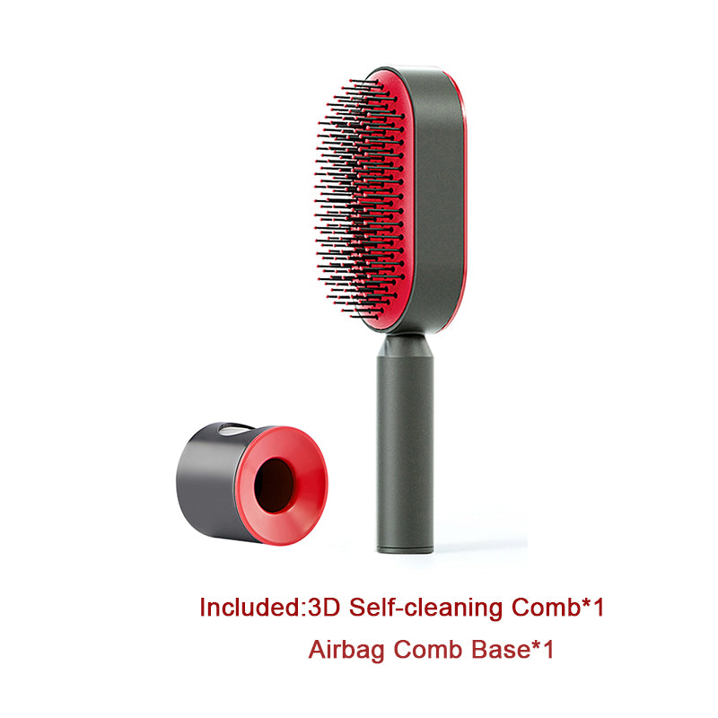 Self-Cleaning Hair Brush – Anti-Static Scalp Massage Detangling Brush for All Hair Types by Nova Shop