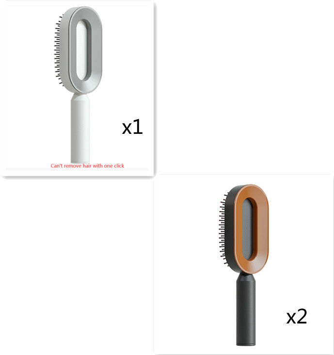 Self-Cleaning Hair Brush – Anti-Static Scalp Massage Detangling Brush for All Hair Types by Nova Shop