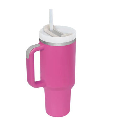 40 oz Insulated Tumbler with Handle &amp; Straw – Stainless Steel Vacuum Travel Cup, Leak-Proof Lid by Nova Shop