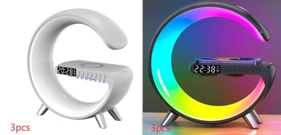 G-Shaped LED Atmosphere Lamp – Bluetooth Speaker, Wireless Charger &amp; Smart App Control Night Light by Nova Shop
