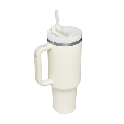 40 oz Insulated Tumbler with Handle &amp; Straw – Stainless Steel Vacuum Travel Cup, Leak-Proof Lid by Nova Shop