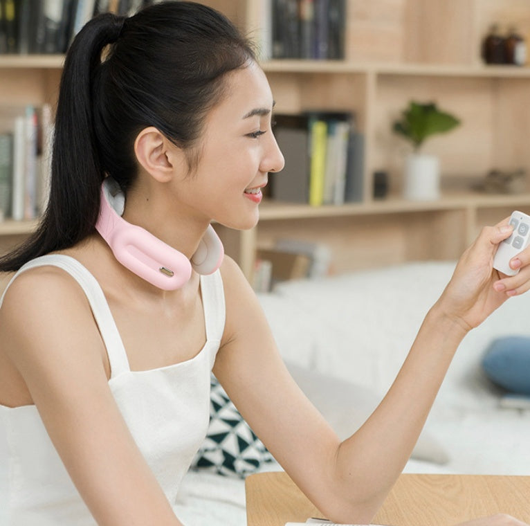 Cervical Neck &amp; Shoulder Massager – Smart EMS Pulse Therapy with Heat &amp; Remote Control by Nova Shop