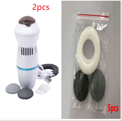 Electric Foot File &amp; Callus Remover – Rechargeable Pedicure Grinder with Vacuum Suction by Nova Shop