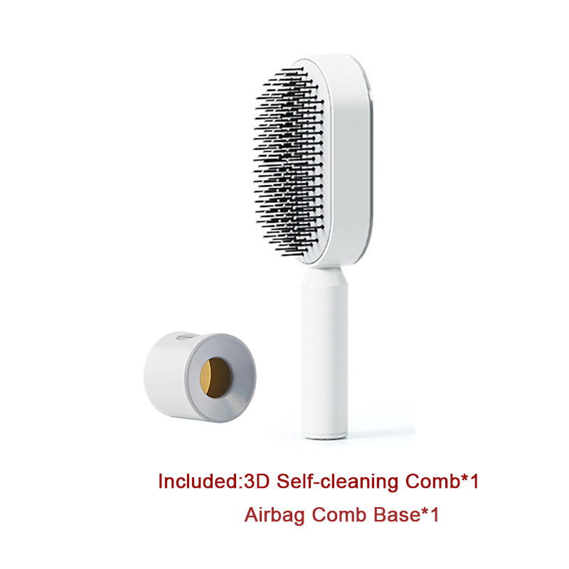 Self-Cleaning Hair Brush – Anti-Static Scalp Massage Detangling Brush for All Hair Types by Nova Shop