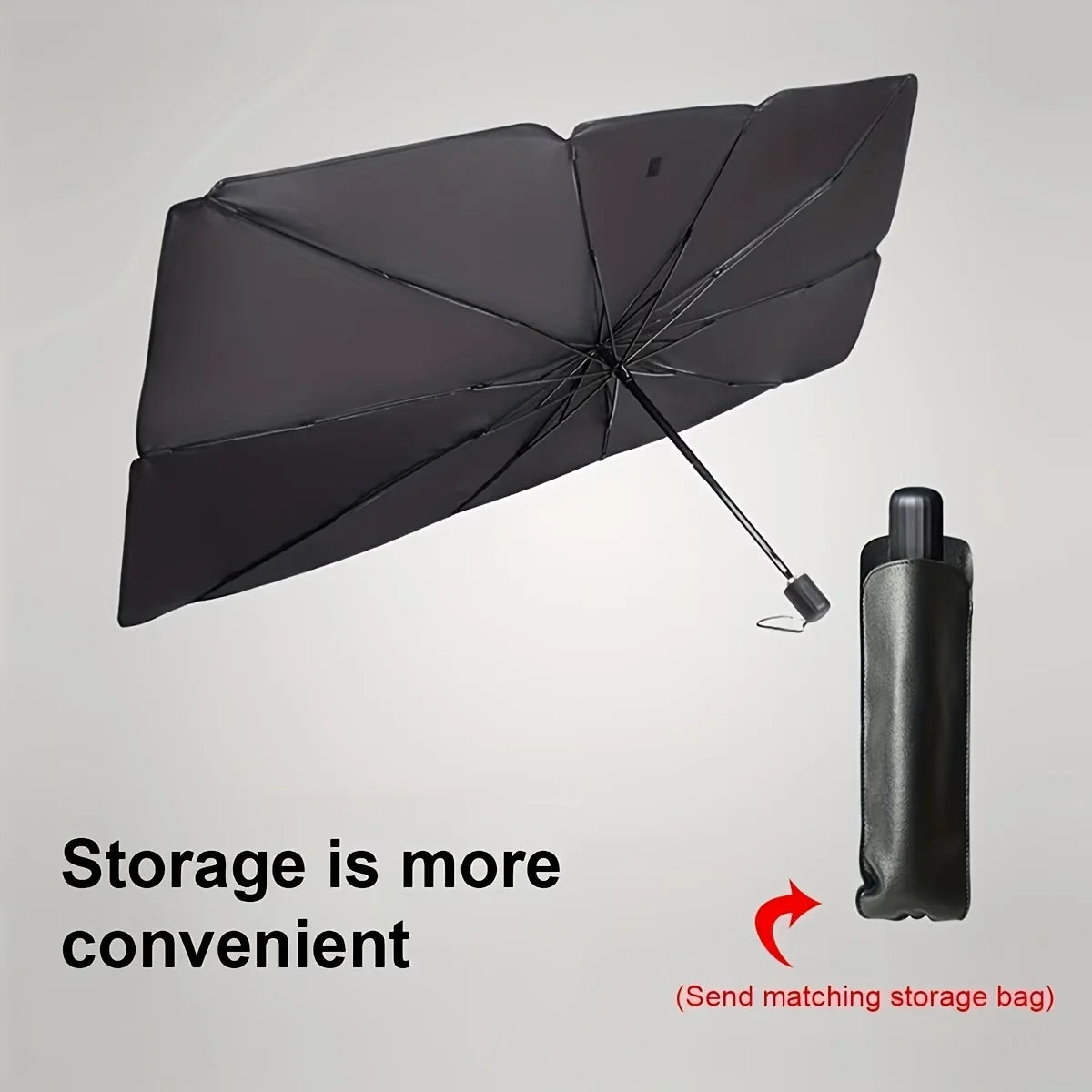 Car Windshield Sunshade - Front Windshield Heat Insulation &amp; UV Protection, Roll-Up Design for Easy Storage - for All Car by Nova Shop