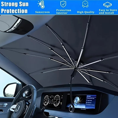 Car Windshield Sunshade - Front Windshield Heat Insulation &amp; UV Protection, Roll-Up Design for Easy Storage - for All Car by Nova Shop