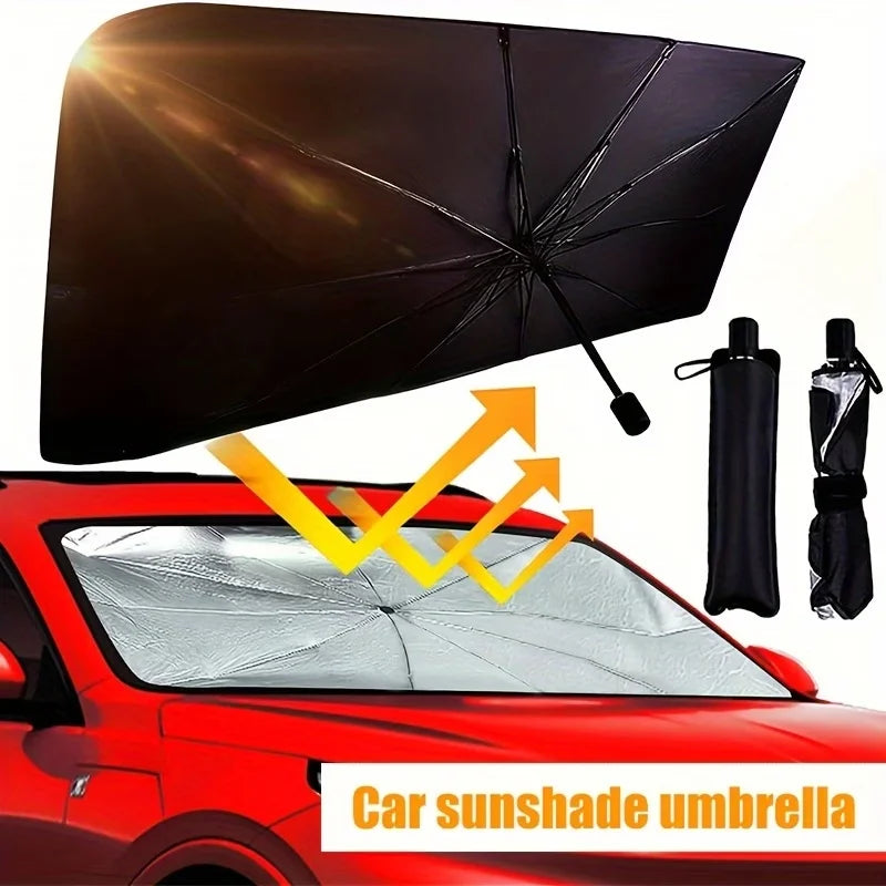Car Windshield Sunshade - Front Windshield Heat Insulation &amp; UV Protection, Roll-Up Design for Easy Storage - for All Car by Nova Shop