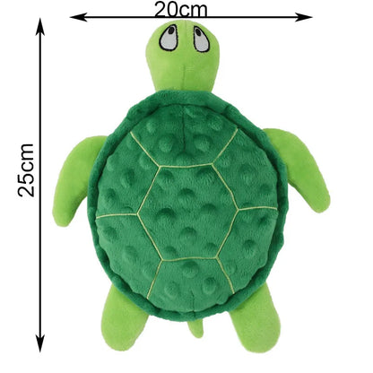 Dog Squeaky Toys Turtle Shape Plush Dog Cat Toy No Stuffing Crinkle Interactive Chew Toys for Small Large Dogs Puppy Plaything by Nova Shop