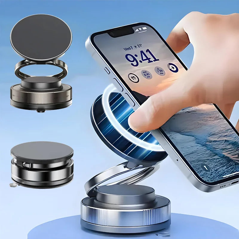 Magnetic Phone Holder for Car 360° Rotatable Foldable &amp; Adjustable Magnetic Car Mount, Suction Cup Phone Holder for Car/Mirror by Nova Shop
