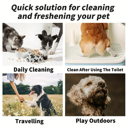 Pet Wipes for Dogs Cats, 80pcs*2 Packs, Thick Pearl Embossed Cleaning Wipes, Unscented No Alcohol, for Paws Eyes Butt by Nova Shop